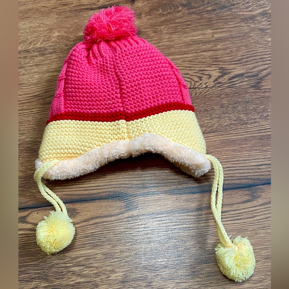 Cutie Hats Pink & Yellow Bear Hat- Size Small - Picture 3 of 4
